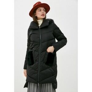 Snezhnaya Koroleva Collection‎ Black Down Puffer Coat Women's 44 (US 10) Medium
